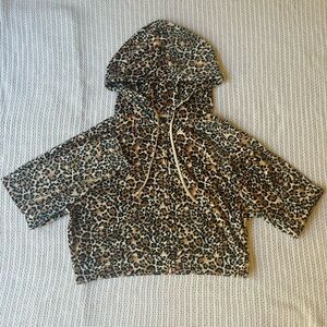 Victoria’s Secret Leopard Print Velour Zip-Up Hoodie | Size S